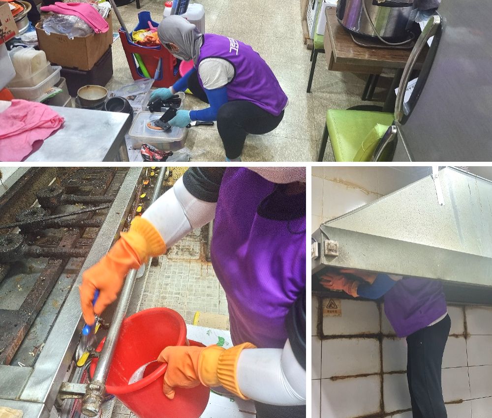 이천시 식당청소 - 이천역 주변 직장인들의 맛있는 밥먹기 공간 관한 작업사진입니다.