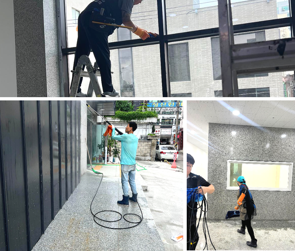 이천 준공 청소업체에서 상가 준공청소 바로 진행합니다. 관한 작업사진입니다.