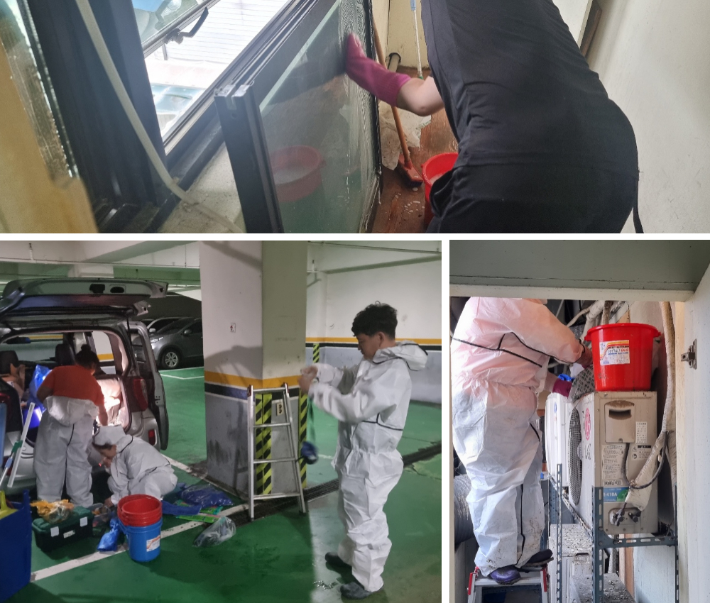 이천 실외기 비둘기 똥청소 힐스테이트 주민이 좋아해요. 관한 작업사진입니다.