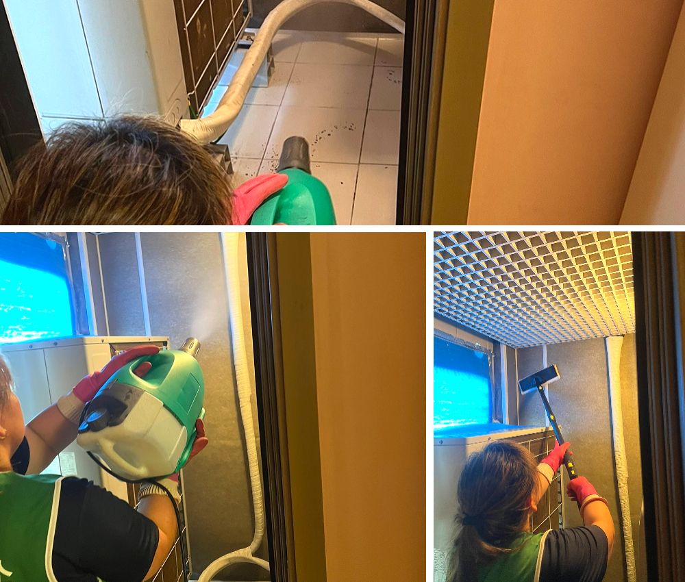 이천시 아파트 실외기 비둘기청소 - 빠르고 효과적인 솔루션 제공 관한 작업사진입니다.