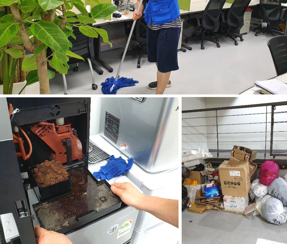 주 5회 이천 사무실 청소용역 - 깨끗한 환경을 매일 관리하세요 관한 작업사진입니다.